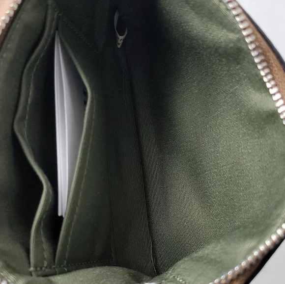 Coach Signature PVC Leather Corner Zip Wristlet - Picture 3 of 5